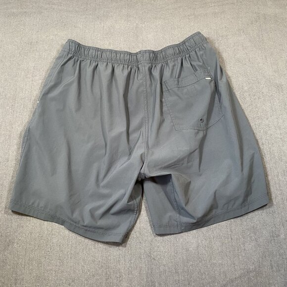 Vuori Mens Gray Elastic Waist Drawstring Shorts X-Large Recycled Polyester Blend - Picture 8 of 10